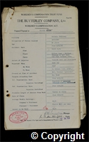 Workmen’s Compensation Act form for Harold Hames, aged 36, Labourer at Britain Colliery