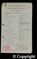 Workmen’s Compensation Act form for Herbert Harrison, aged 45, Ropeman at Britain Colliery
