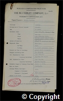 Workmen’s Compensation Act form for Stanley Hawkins, aged 18, Clipper at Britain Colliery
