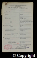 Workmen’s Compensation Act form for Jack Jones, aged 21, Filler at Britain Colliery