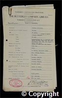Workmen’s Compensation Act form for Thomas W. Beresford, aged 37, Filler at Britain Colliery