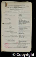 Workmen’s Compensation Act form for Norman Patrick, aged 24, Dataller at Britain Colliery