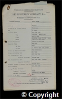 Workmen’s Compensation Act form for Cyril Birks, aged 30, Cutterman at Britain Colliery