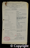 Workmen’s Compensation Act form for William Wadsworth, aged 26, Tipplerman at Britain Colliery