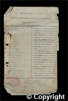 Workmen’s Compensation Act form for John Henry Ashmore, aged 30, Cutterman at Britain Colliery