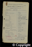 Workmen’s Compensation Act form for Herbert Brown, aged 26, Banksman at Britain Colliery