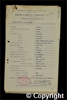 Workmen’s Compensation Act form for Henry B. Compton, aged 24, Stoker at Britain Colliery