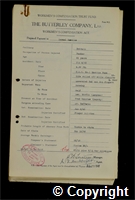 Workmen’s Compensation Act form for Israel Hawkins, aged 61, Packer at Britain Colliery