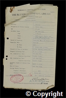 Workmen’s Compensation Act form for Frederick Barrett, aged 21, Loader End at Britain Colliery