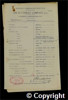 Workmen’s Compensation Act form for Frank Murfin, aged 31, Labourer at Britain Colliery