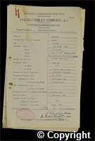 Workmen’s Compensation Act form for John William Murfin, aged 40, Borer at Britain Colliery