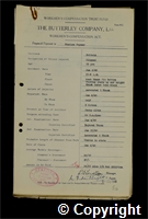 Workmen’s Compensation Act form for Charles Poyser, aged 18, Clipper at Britain Colliery