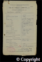 Workmen’s Compensation Act form for Percy Riley, aged 36, Gummer at Britain Colliery