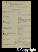 Workmen’s Compensation Act form for Thomas Haynes, aged 44, Filler at Britain Colliery