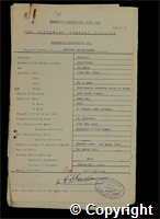 Workmen’s Compensation Act form for Matthew Harold Lodge, aged 38, Shot Firer at Britain Colliery