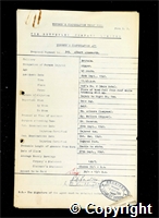 Workmen’s Compensation Act form for Albert Ainsworth, aged 45, Ripper at Britain Colliery