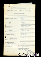 Workmen’s Compensation Act form for Eric Gent, aged 41, Filler at Britain Colliery