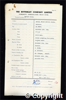 Workmen’s Compensation Act form for Herbert Orson, aged 44, Labourer at Bailey Brook Central Stores Colliery