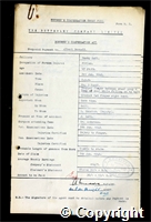 Workmen’s Compensation Act form for Albert Burnell, aged 49, Filler at Denby Hall Colliery