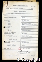 Workmen’s Compensation Act form for James J. Clarke, aged 47, Filler at Denby Hall Colliery