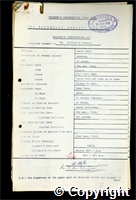 Workmen’s Compensation Act form for Wilfred Parkin, aged 50, Erector at Denby Hall Colliery