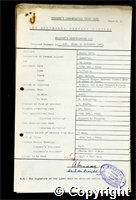 Workmen’s Compensation Act form for Charles W. Robinson (Jun), aged 29, Onsetter at Denby Hall Colliery