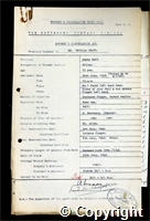 Workmen’s Compensation Act form for William Swift, aged 53, Filler at Denby Hall Colliery