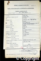 Workmen’s Compensation Act form for Trevor Walker, aged 44, Conveyor Man at Denby Hall Colliery