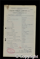 Workmen’s Compensation Act form for Rowland Parkin, aged 57, Dataller at New Langley Colliery
