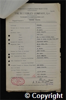 Workmen’s Compensation Act form for Patrick Kennedy, aged 56, Packer at Ormonde Colliery