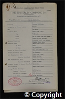 Workmen’s Compensation Act form for Henry S. Middleton, aged 27, Filler at Ormonde Colliery