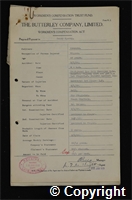 Workmen’s Compensation Act form for Henry Sperry, aged 49, Ripper at Ormonde Colliery