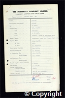 Workmen’s Compensation Act form for Francis Ward, aged 51, Filler at Ormonde Colliery