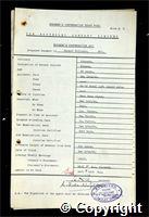 Workmen’s Compensation Act form for Garnet Vallance, aged 37, Ripper at Ormonde Colliery