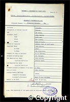 Workmen’s Compensation Act form for Frederick Waldock, aged 40, Filler at Ormonde Colliery