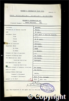 Workmen’s Compensation Act form for Thomas Williams, aged 28, Filler at Ormonde Colliery