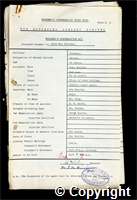 Workmen’s Compensation Act form for Fred William Burrows, aged 56, Deputy at Ormonde Colliery