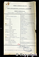 Workmen’s Compensation Act form for Percy Charlton, aged 54, Filler at Ormonde Colliery