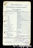 Workmen’s Compensation Act form for John Chambers, aged 48, Ripper at Ormonde Colliery