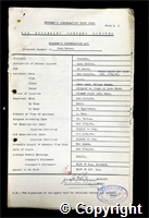 Workmen’s Compensation Act form for John Baker, aged 69, Loco Driver at Ormonde Colliery