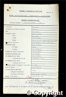 Workmen’s Compensation Act form for Frederick Hooper, aged 50, Filler at Ormonde Colliery