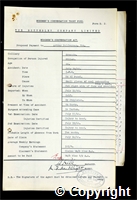 Workmen’s Compensation Act form for Arthur Palfreyman, aged 44, Filler at Ormonde Colliery