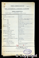 Workmen’s Compensation Act form for George Pare, aged 34, Filler at Ormonde Colliery