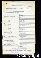 Workmen’s Compensation Act form for Ben Stone, aged 45, Face Dataller at Ormonde Colliery