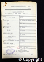 Workmen’s Compensation Act form for Enoch Bridges, aged 30, Filler at Ormonde Colliery