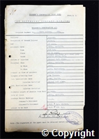 Workmen’s Compensation Act form for Chris Allsop, aged 57, Packer at Ormonde Colliery