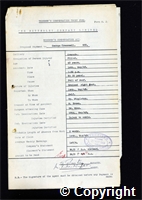 Workmen’s Compensation Act form for George Cresswell, aged 43, Filler at Ormonde Colliery