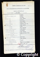 Workmen’s Compensation Act form for Alex Oxley, aged 28, Filler at Ormonde Colliery