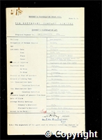 Workmen’s Compensation Act form for Cyril Rowcliffe, aged 21, Sawyer at New Langley Colliery