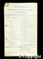 Workmen’s Compensation Act form for John Thomas Sanby, aged 54, Packer at New Langley Colliery